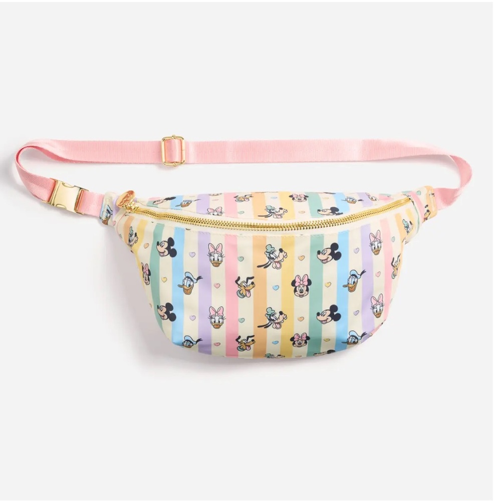 Stoney Clover Lane x Disney x Jumbo Fanny Pack in Mickey Rainbow Stripe